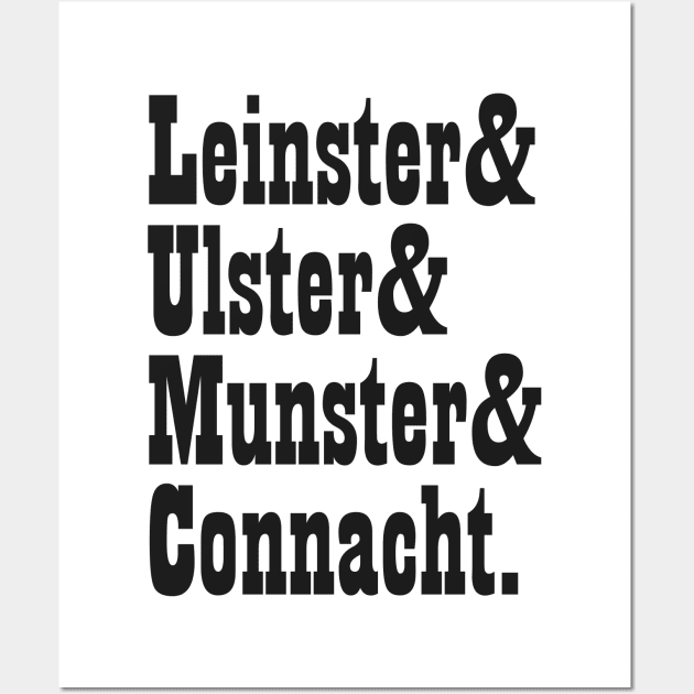 Ireland Provinces Names List Wall Art by feck!